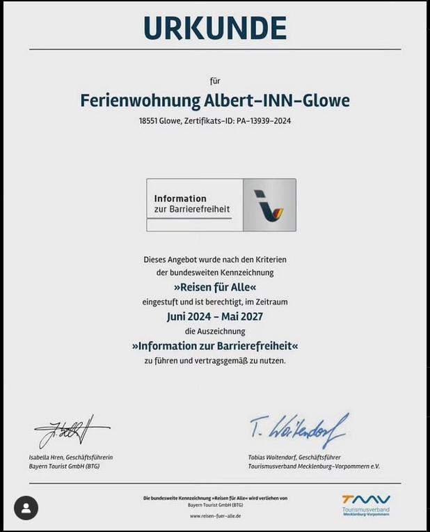 Albert-Inn-Glowe - Barrierefrei & 3 Schlafzimmer & Coworking & Strandkorb-Saisonal & Sauna Im Haus & Fahrraeder Экстерьер фото